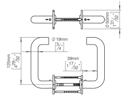 TÜRGRIFF 19U PAAR 8X8 ABDECK 30/38 33-59 RAL9005 (141816R1016)