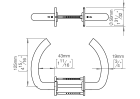 TÜRGRIFF 19C PAAR 8X8 ABDECK 30/38 33-59 MESSING (142316P3010)