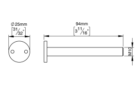 GEWINDEBOLZEN M10X90 M. ZYL-KOPF PVD KUPFER (144922P2909)