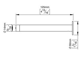 WAND-TÜRSTOPPER PVD KUPFER Ø14X125 SATINIERT (145060P2126)