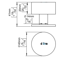 BODEN-TÜRSTOPPER Ø40 Ø40XH40 PVD KUPFER (145070P2006)