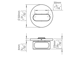 TÜRDRÜCKER PVD MESSING ABDECK CC30 ASSA/BODA (143416P3160)
