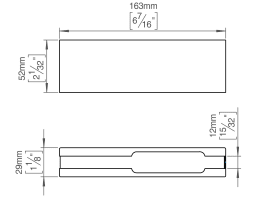 OBERLICHTBESCHLAG M. ZAPFEN PVD CHARCOAL 31X52X164 F. GLAS 10-12 (145201P4000)