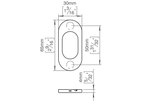 SCHLÜSSELROS OVAL ASSA ABDECK CC50 RAL9005 (143437R1440)