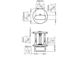 WC-SCHLOSS 5V90 MESSING ABDECK CC30X5,5 (143475P3155)