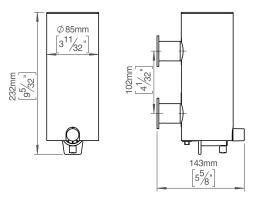 SEIFENSPENDER Ø85 350ML O. INDIKATOR PVD MESSING (147045P3012)