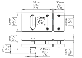 WC-SCHLOSS F. GLASTÜR CC38 10-12 REVERSIBLE (14347602120)
