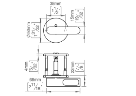 WC-SCHLOSS 8L90 DISABLED ABDECK CC38 PVD CHARCOAL (143478P4300)