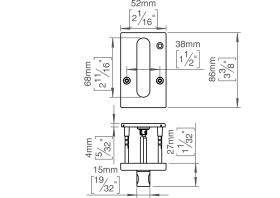 WC-SCHLOSS M. HAKENRIEGEL RS CC38 PVD MESSING (143479P3021)