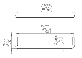 HANDTUCHSTANGE 19X300 BUCHSE PVD KUPFER (147052P2304)
