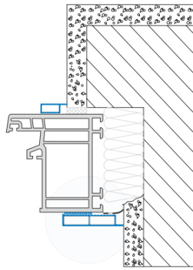 EXTE Deckleiste 15 mm, mit Fahne, mit Selbstklebung