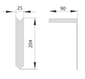 ZUBEHÖRSATZ ABDECKUNG F.HOHLKAMMERWINKEL BIS 140 MM AUSLADUNG 65500