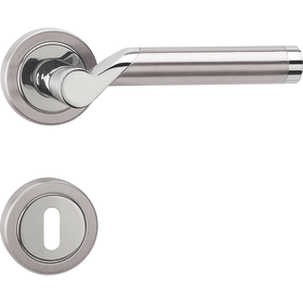 Hermat Drückergarnitur 1126/2031,Ros.,rd.,PZ,8,gl.chr./ER ma.,TS 38-42