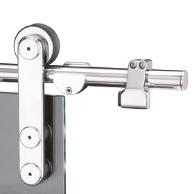 Hermat Schiebetürb.,mit Laufschiene,TORBOLE, 2000mm,FB max.1000, 100kg, ESG/VSG,edelst.