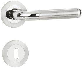 Hermat Drückergarnitur 1110/2331,o.Schl.ros.,rd.,8,ER.pol./ma.,TS 37-47