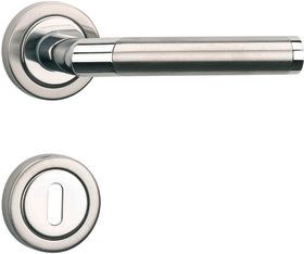 Hermat Drückergarnitur 1114.S/2031,Ros.,rd.,WC/SS,8(8),gl.chr./ER ma.,TS 38-42