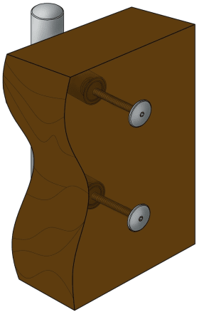 Hermat Stoßgriff-Befestigung 1.3,eins.,Griffmaß 25,TS 68-80, L 90,ER matt