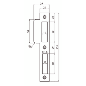 SCHLIESSBLECH S 06 RS. MS.-POL. 