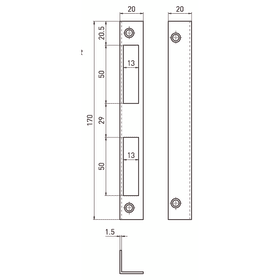SCHLIESSBLECH S 08 KTG. MS.-POL. 