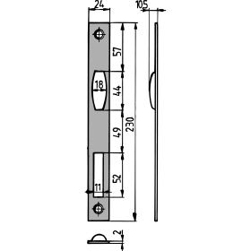 Flach-Schließblech 188/41-K