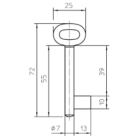 BB-SCHLÜSSEL FAC.108 70 MM SCHWEIF.59 3130332