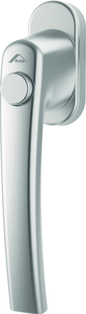 ROTO Fenstergriff RotoLine, Druckknopf, mit Nocken, ohne Schrauben, Aluminium
