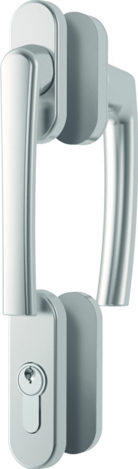 ROTO Griffgarnitur RotoLine, mit Rosetten, mit Schrauben, Aluminium