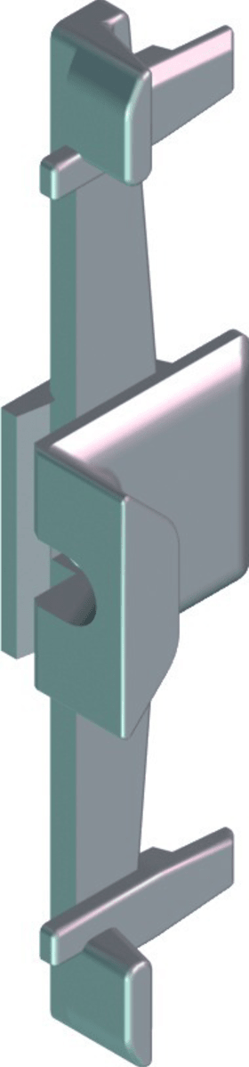 ROTO DK-Schließstück,  A,  T540-10,  DIN Links-Rechts,  Zinkdruckguss,  silberfarbig