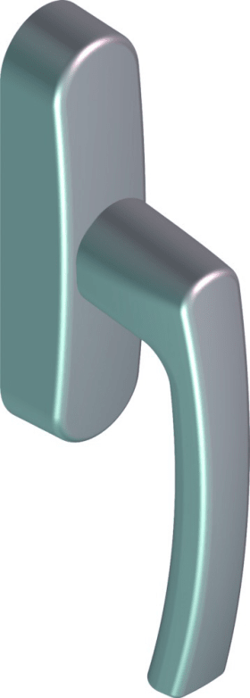 ROTO DK-Aufliegendes Fenstergetriebe,  m.Zahnsch.,  RotoLine,  DIN Links-Rechts,  silber