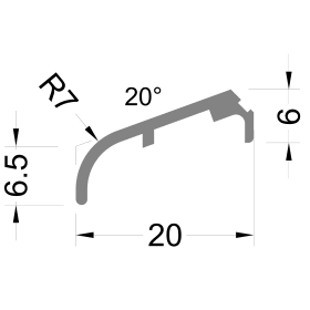 FLÜGELPROFIL FP6257 WEISS RAL 9016 