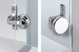 Hettich Glastürband GT 3000 aus Profilmaterial, oxidationssicher, mit selbsttätigem Glasdickenausgleich
