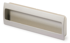 Einsetzgriff Misnia, Bohrabstand 160 mm, L 180 mm, B 54 mm, H 18,5 mm, Vernickelt matt Optik