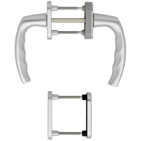 HOPPE Balkontürgarnitur Atlanta 0530/66N/U26/0530/66NS/49PNS, Aluminium