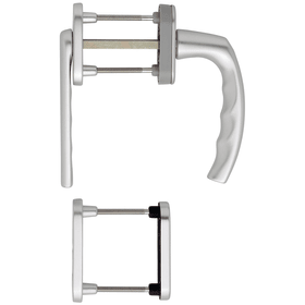 HOPPE Balkontürgarnitur Atlanta 0990KH/66N/U26/0530/66NS/49PNS, Aluminium