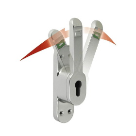 TÜRTREIBRIEGEL 4235 0220 78 RAL8019 BRAU M.GEWINDEB.41,5 MM VORSTEHEND