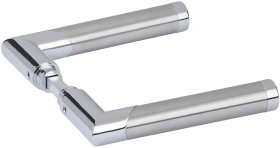 Hermat Drückerpaar SPACE-S 1114.S, 8mm,glanzchrom/edelstahl matt