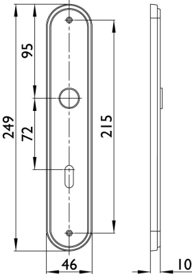 Hermat FS Langschild 2075.R innen,oval o.No.,BB 72,matt vern.