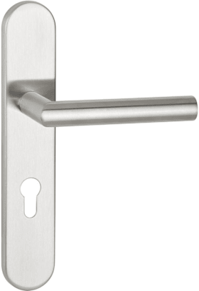 HERMAT Drückergarnitur BASIC 02 Innentür Langschild Edelstahl matt