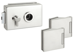 Hermat Ganzglastürschloss 6096.SGS/6325,WC/SS,8mm,DR,ER,FlüFA