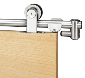 Hermat WRT-Stopper, TORBOLE, 9040/GEFEDERT, f.Laufschie.,einflügelig,Glas edelstahl ma.