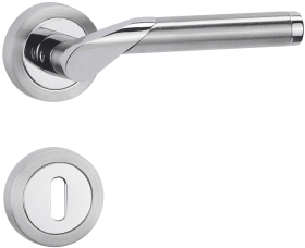 Hermat Drückergarnitur 1125/2331.SC,o.Schl.ros.,rd.,8,ER.pol./ma.,TS 37-47