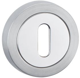 Hermat Schlüsselrosette 2331.SC,rund,BB, 11mm,TS 38-45,ER.pol./ma.