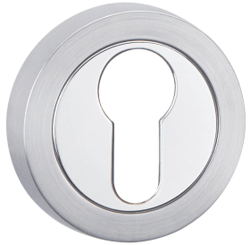 Hermat Schlüsselrosette 2331.SC,rund,PZ, 11mm,TS 38-45,ER.pol./ma.