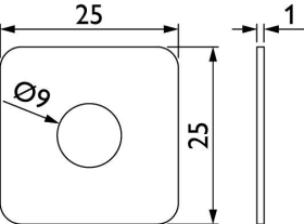 Hermat Unterlegscheibe 4422.25/MM/8,5/NN, rund, B 25, H 1,klar