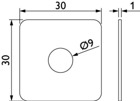 Hermat Unterlegscheibe 4422.30/MM/8,5/MM, rund, B 30, H 1,klar