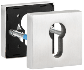 Hermat Schutzrosette 2011.S,eckig,11mm/PZ,ER matt,TS34-91