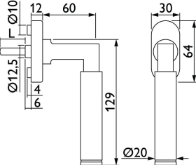 Hermat Fenstergriff INFINITY 1831/DK,Stand.,ov.,7/35,ER pol.
