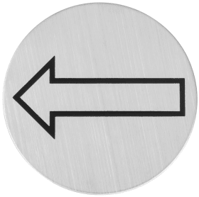 Hermat OA-Hinweisschild, 3730 Pfeil, edelstahl matt