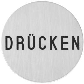 Hermat OA-Hinweisschild, 3730 Drücken, edelstahl matt