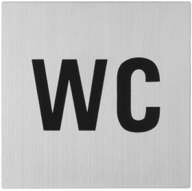 Hermat OA-Hinweisschild, 3731 WC, edelstahl matt